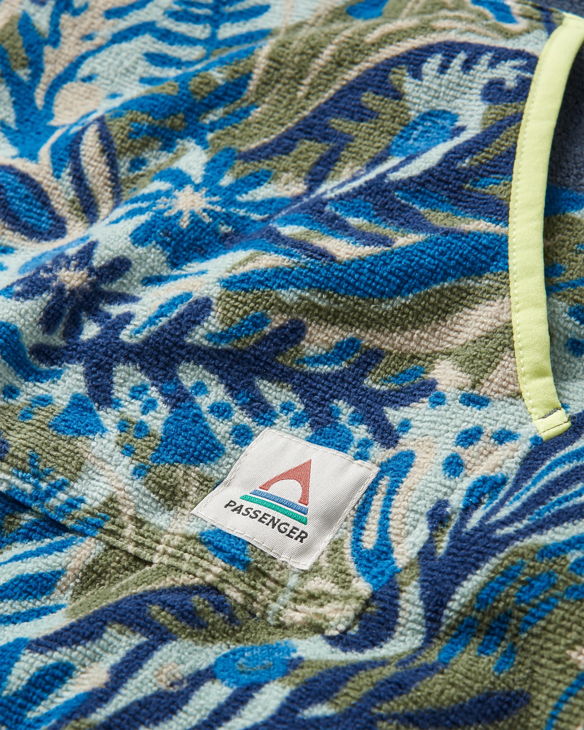 Tulum Towel Poncho - Charcoal/Abstract Seaweed - Image 5