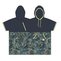 Tulum Towel Poncho - Charcoal/Abstract Seaweed - Image 9