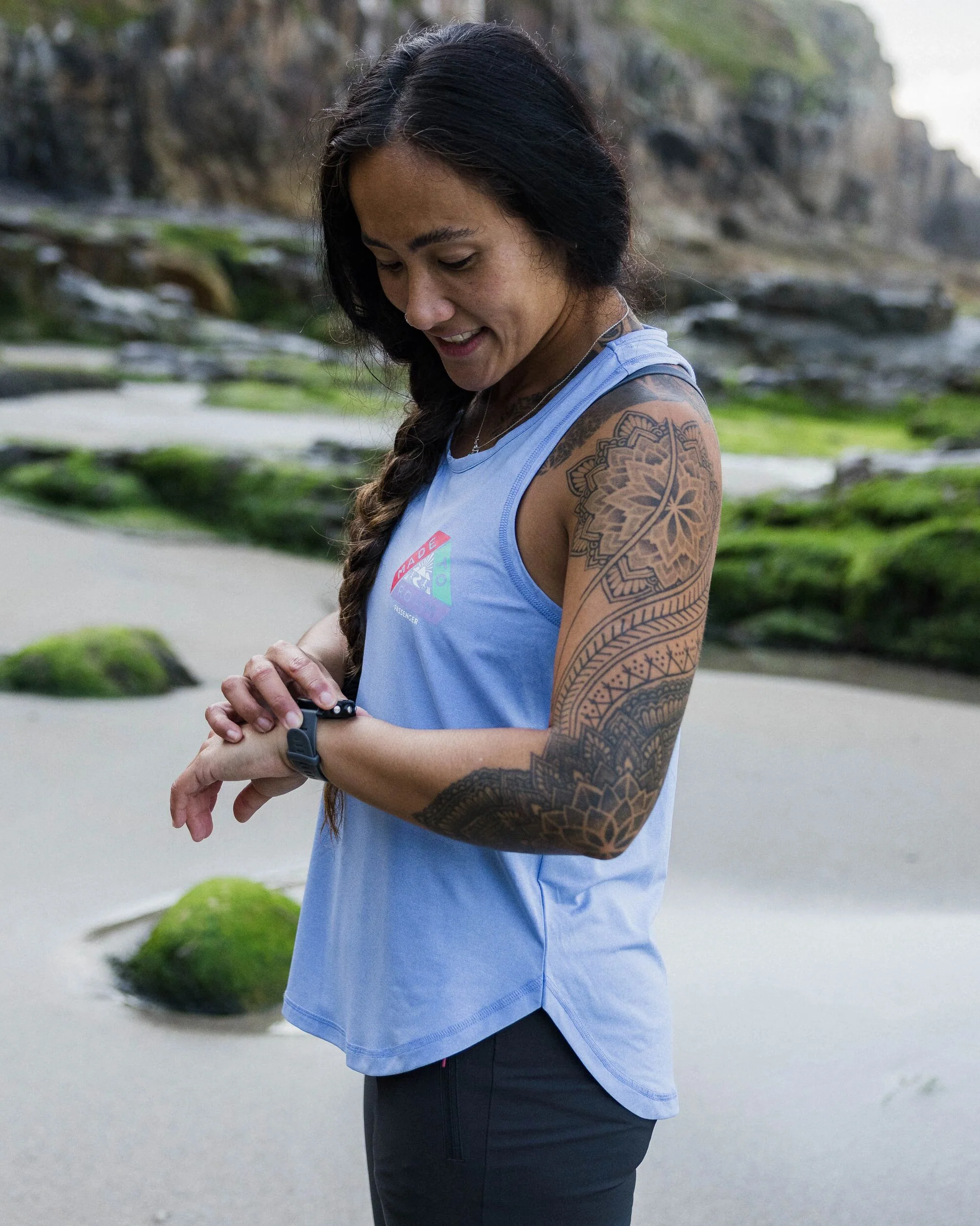 Twist Marl Active Vest - Cornflower Marl - Image 4
