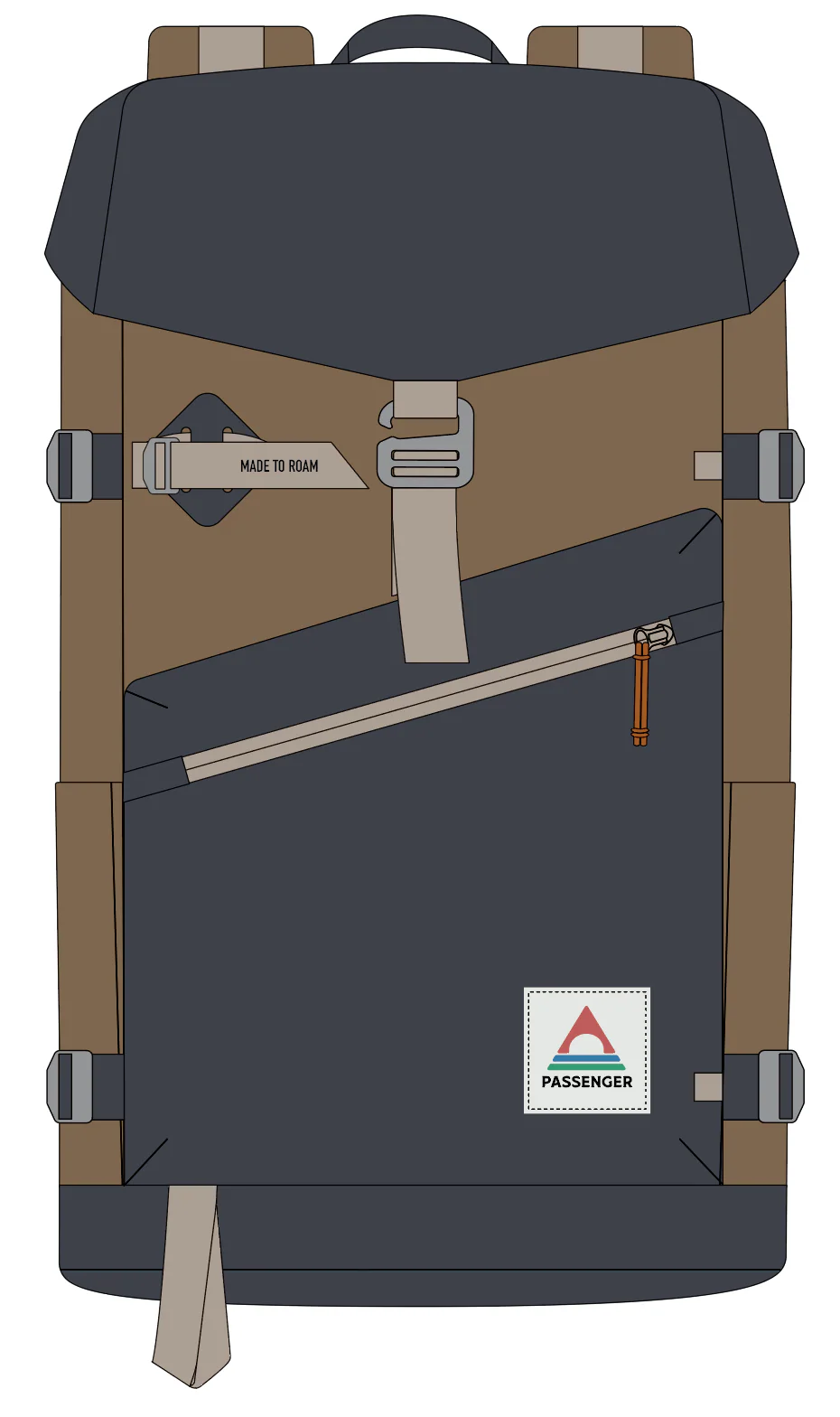 Vantage 24L Backpack - Charcoal/ Caramel - Image 10