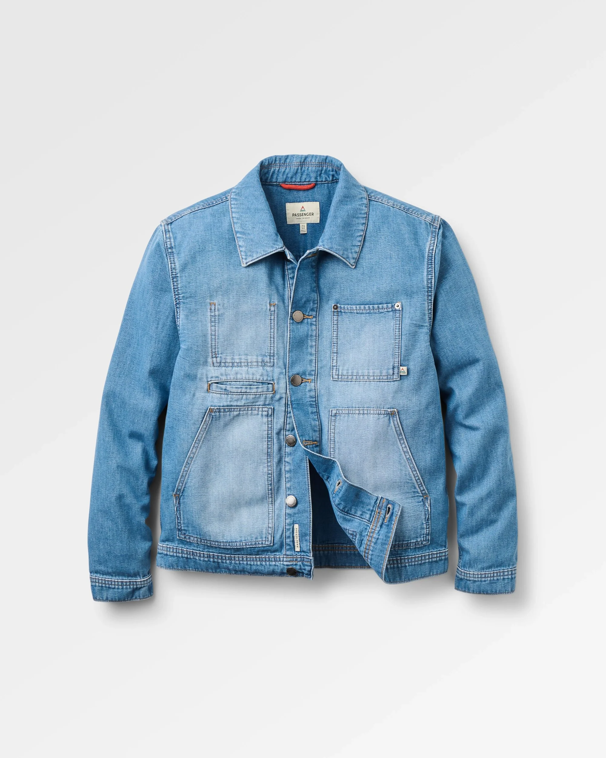 Vantage Denim Jacket - Light Wash Denim - Image 2