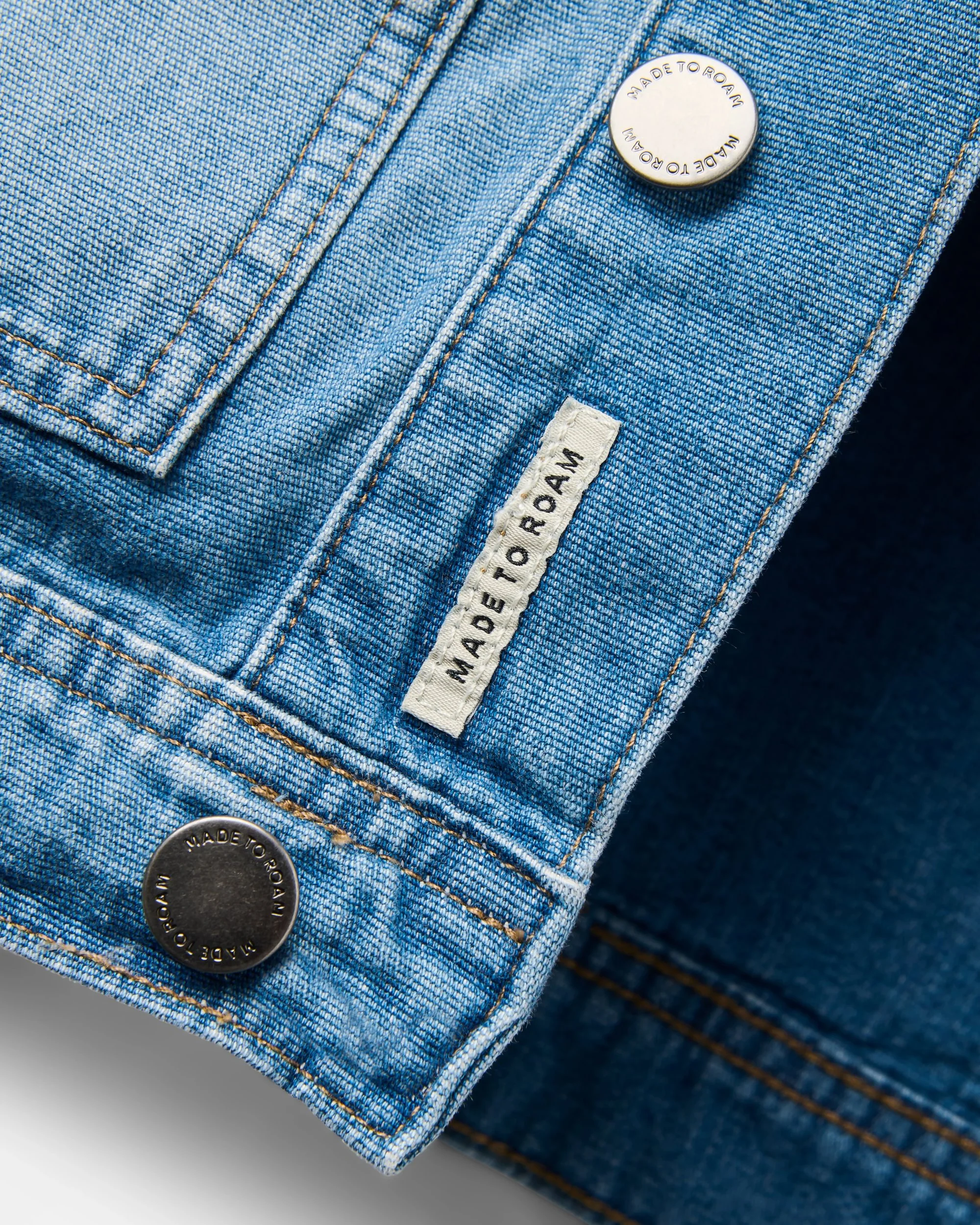 Vantage Denim Jacket - Light Wash Denim - Image 8