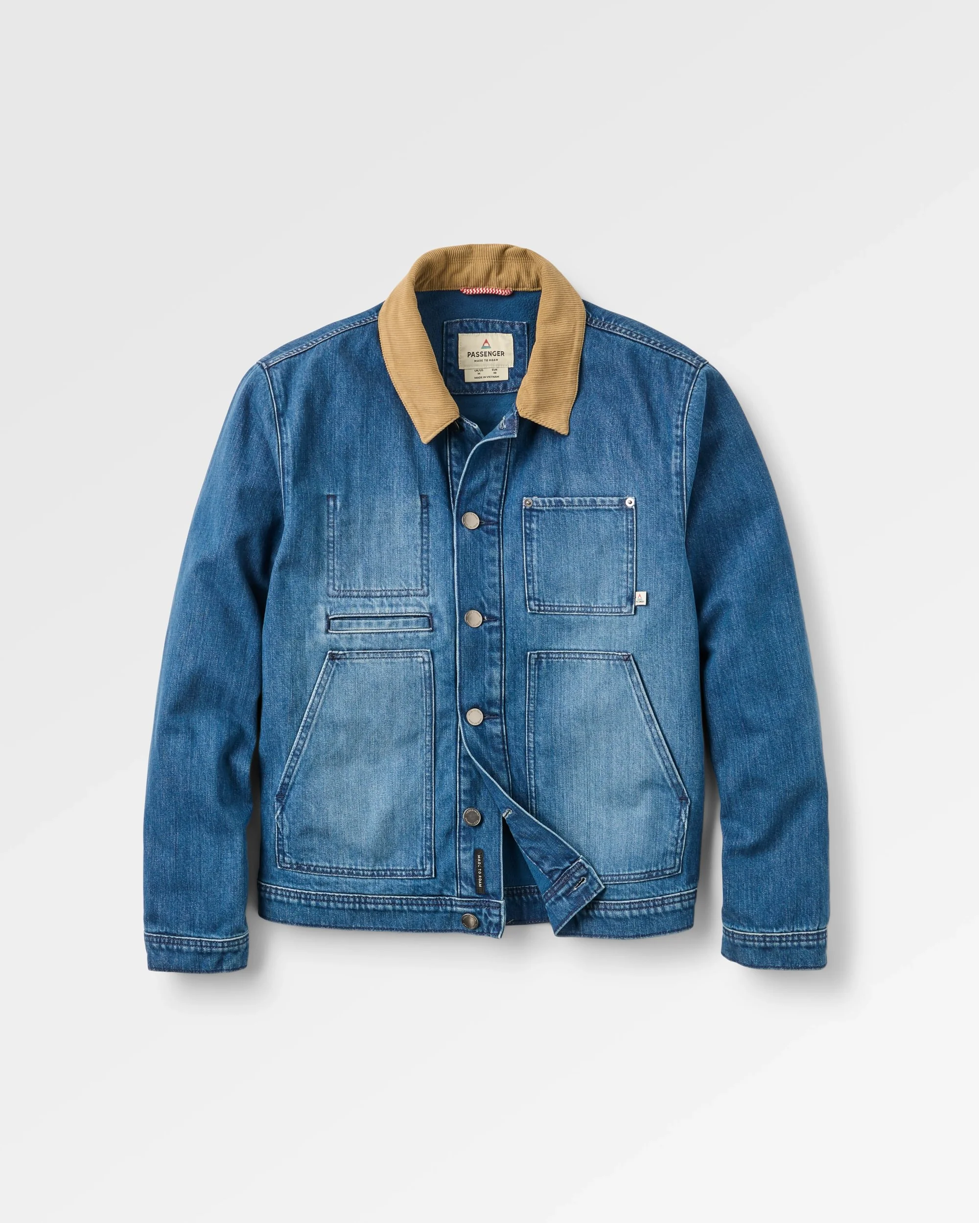 Vantage Lined Denim Jacket - Mid Wash Denim - Image 2
