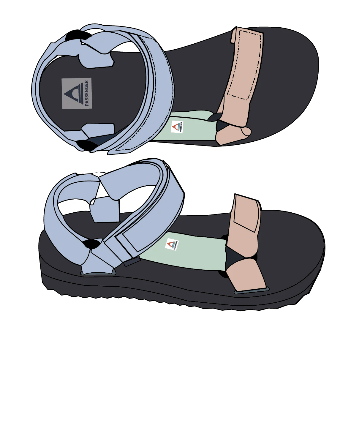 Venice Sandal - Ice Blue Multi - Image 9