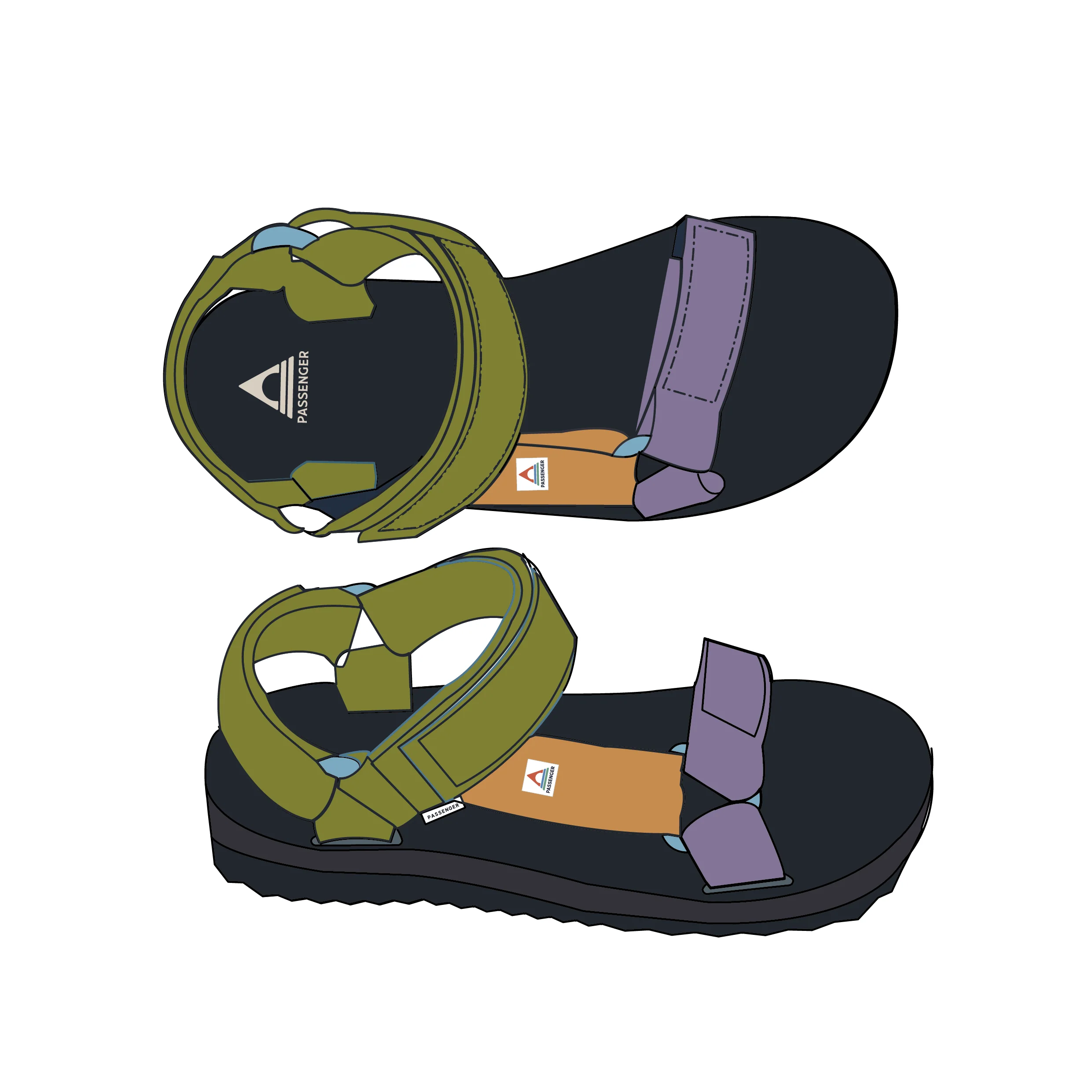 Venice Sandal - Tea Green - Image 9