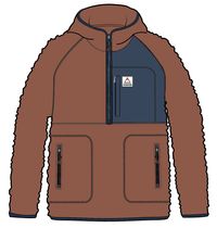 Ventura 1/2 Zip Sherpa Fleece - Baked Clay - Image 11