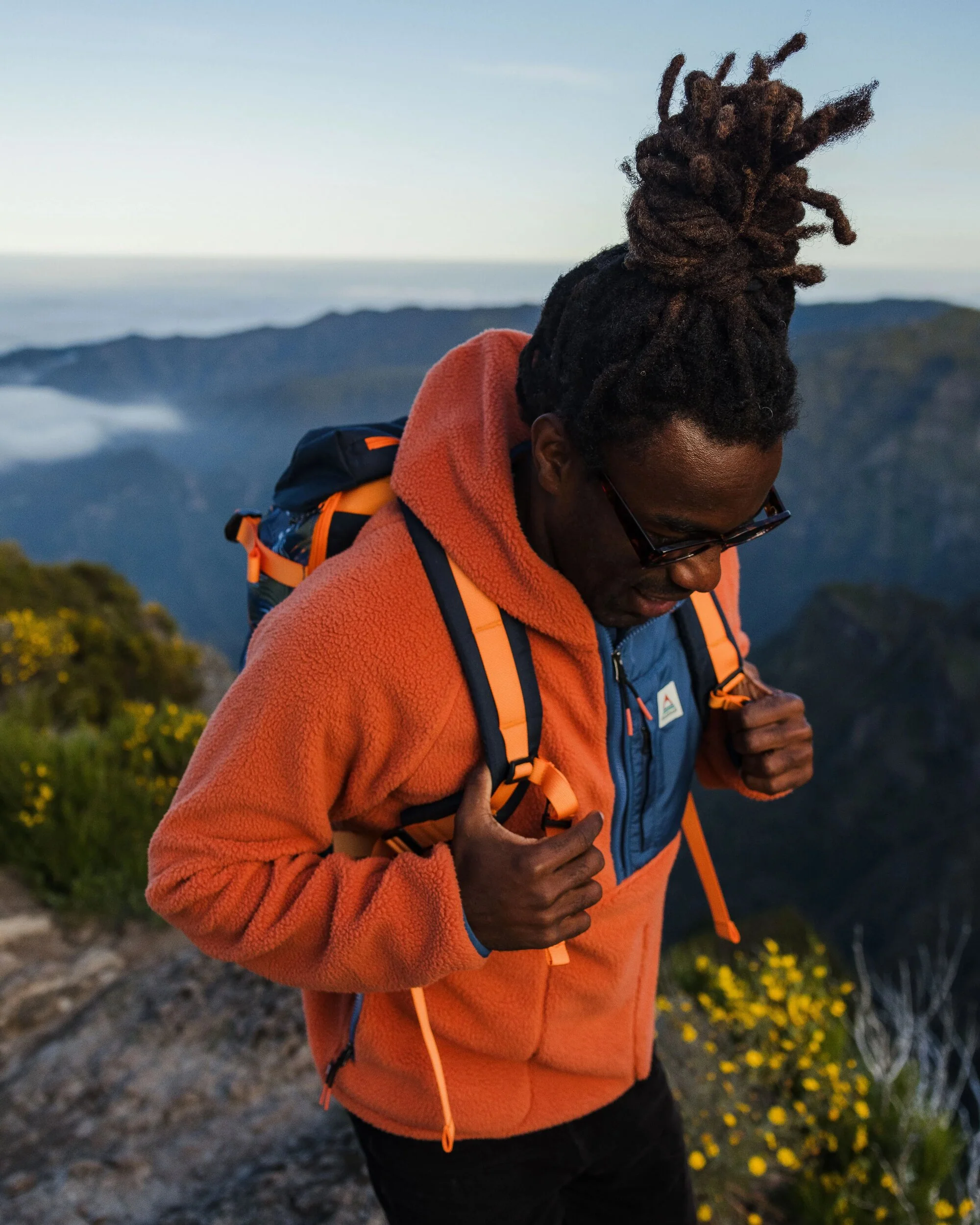 Ventura 1/2 Zip Sherpa Fleece - Baked Clay - Image 7