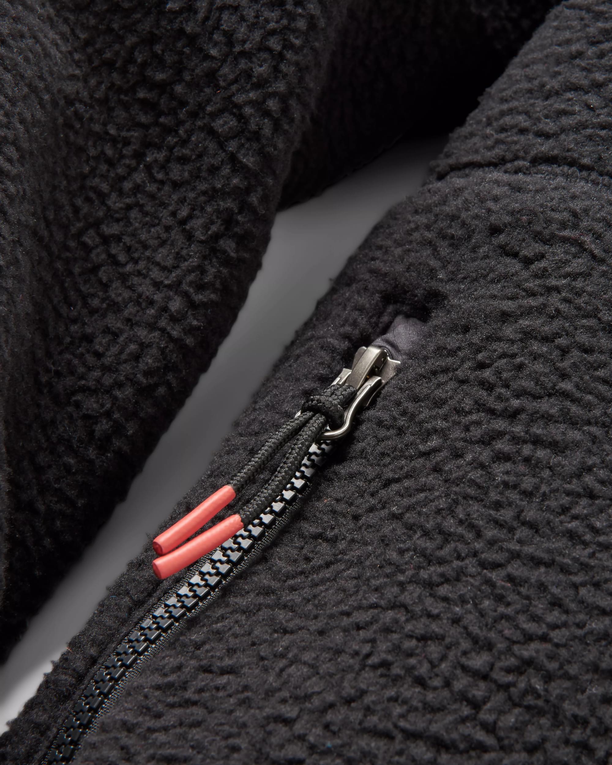 Ventura 1/2 Zip Sherpa Fleece - Black - Image 7