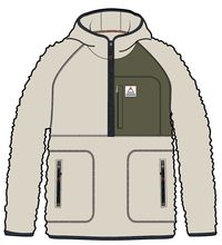Ventura 1/2 Zip Sherpa Fleece - Oatmeal/Khaki - Image 11