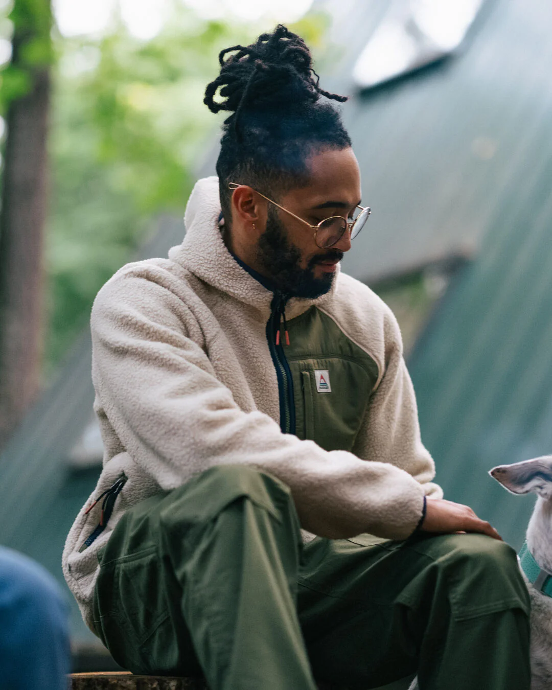 Ventura 1/2 Zip Sherpa Fleece - Oatmeal/Khaki - Image 3