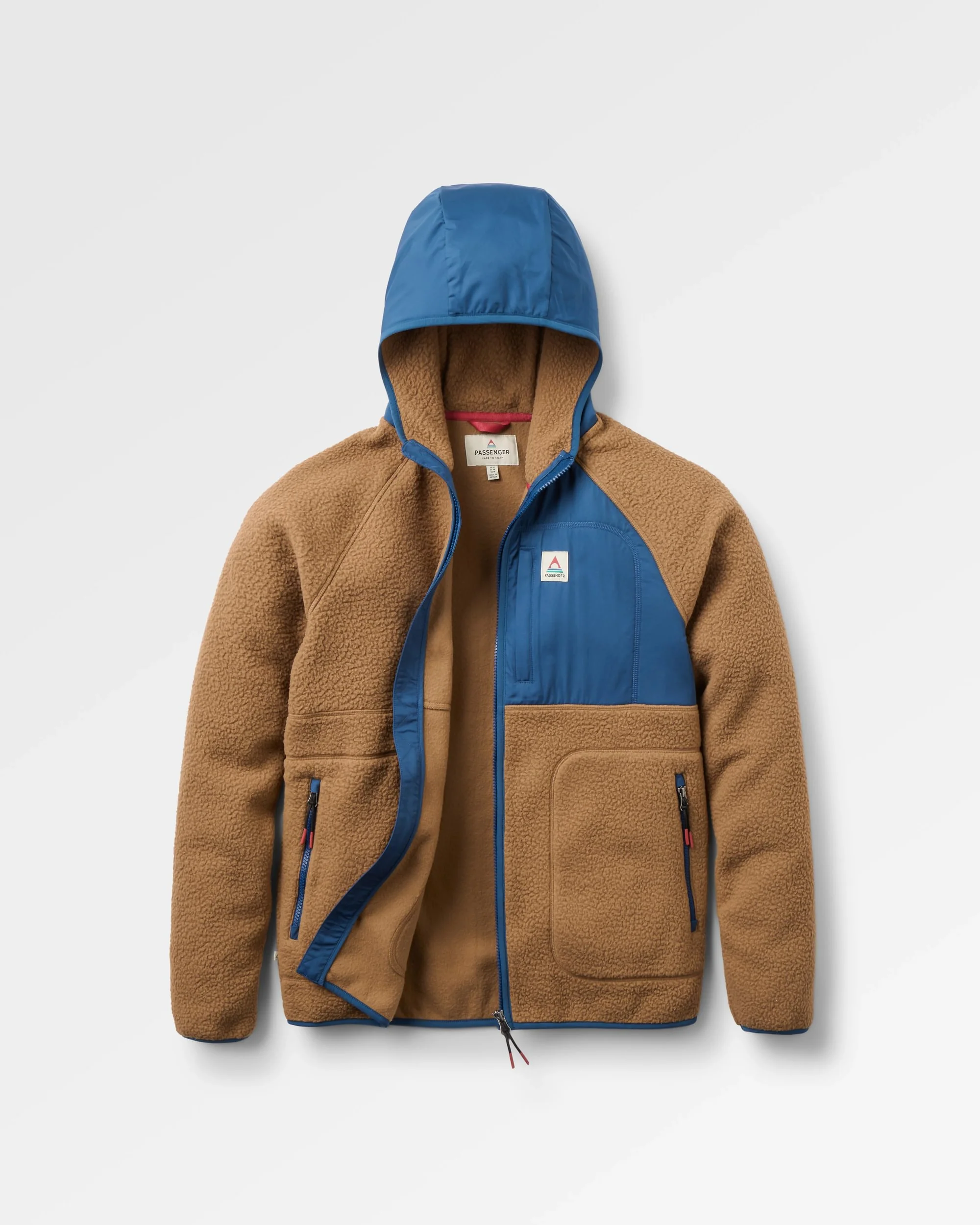 Ventura Full Zip Sherpa Fleece - Caramel Brown - Image 2