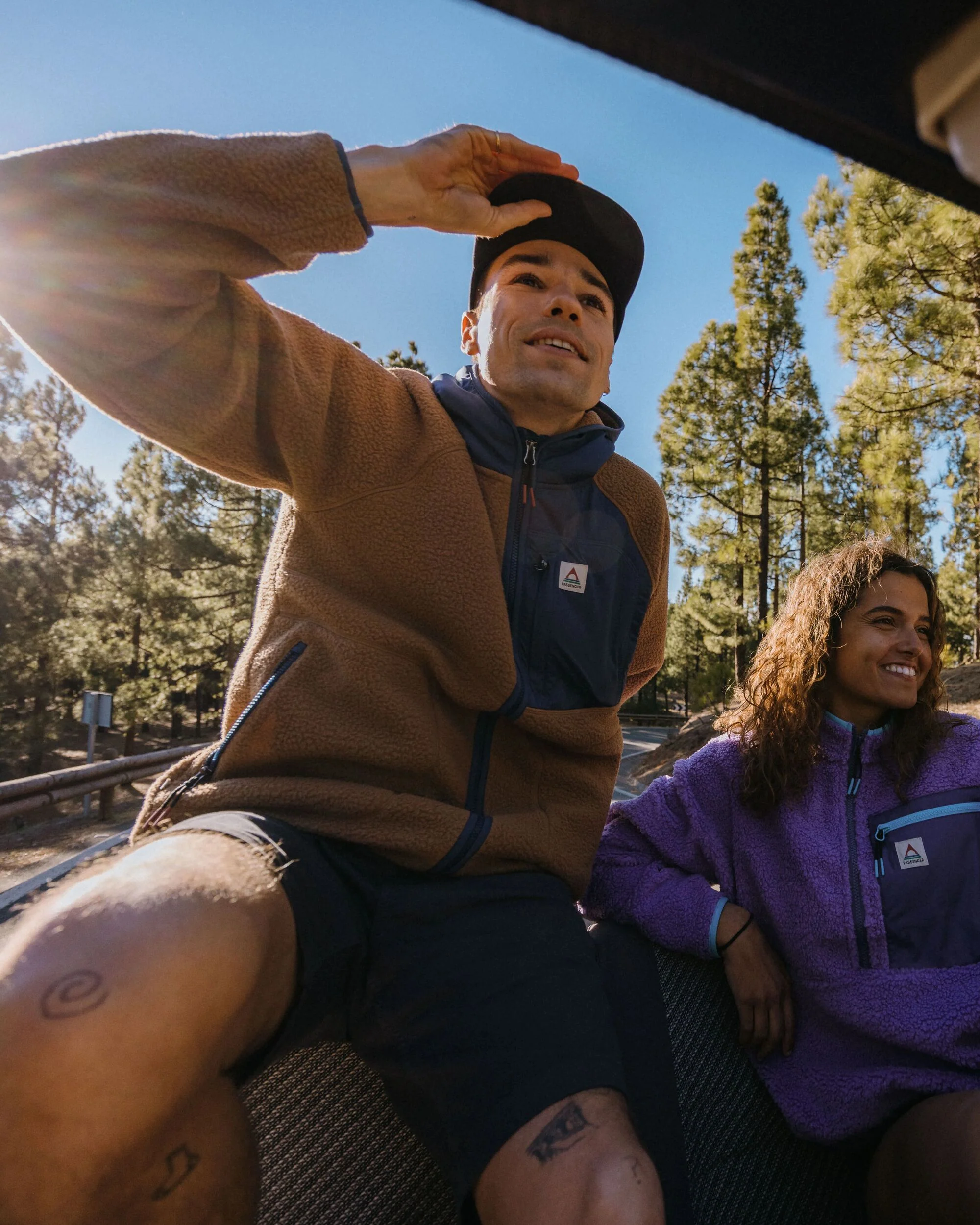 Ventura Full Zip Sherpa Fleece - Caramel Brown - Image 3