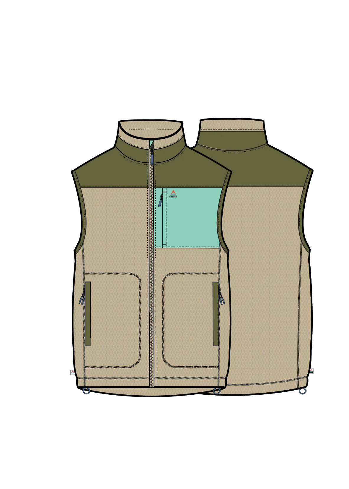 Venturescape Women's Fleece Vest - Desert/Clover - Image 5