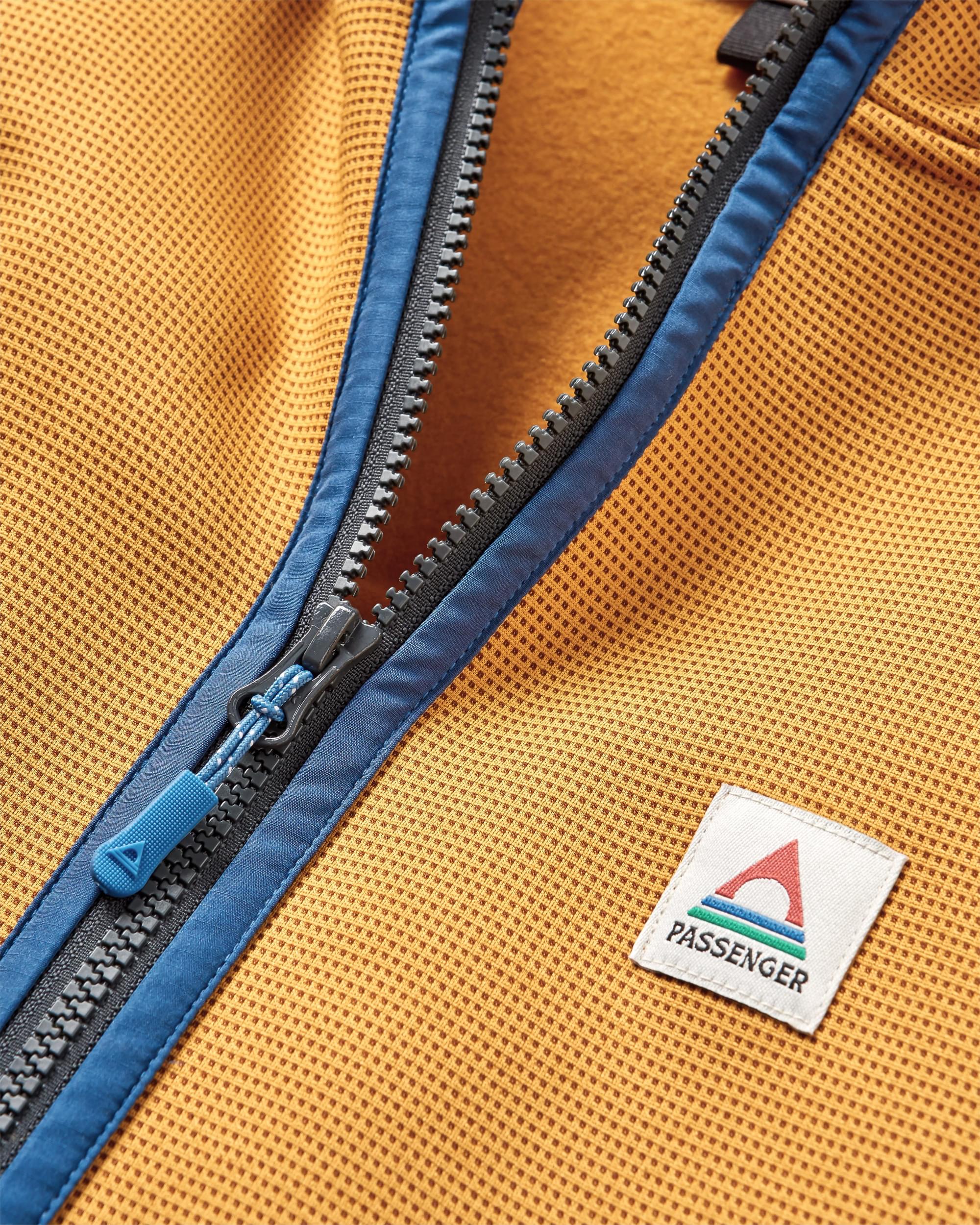 Vertical Full Zip Hooded Fleece - Dusty Ochre - Image 5
