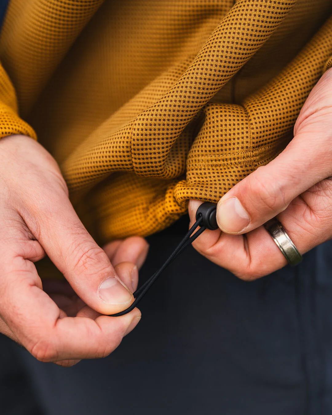 Vertical Full Zip Hooded Fleece - Dusty Ochre - Image 6