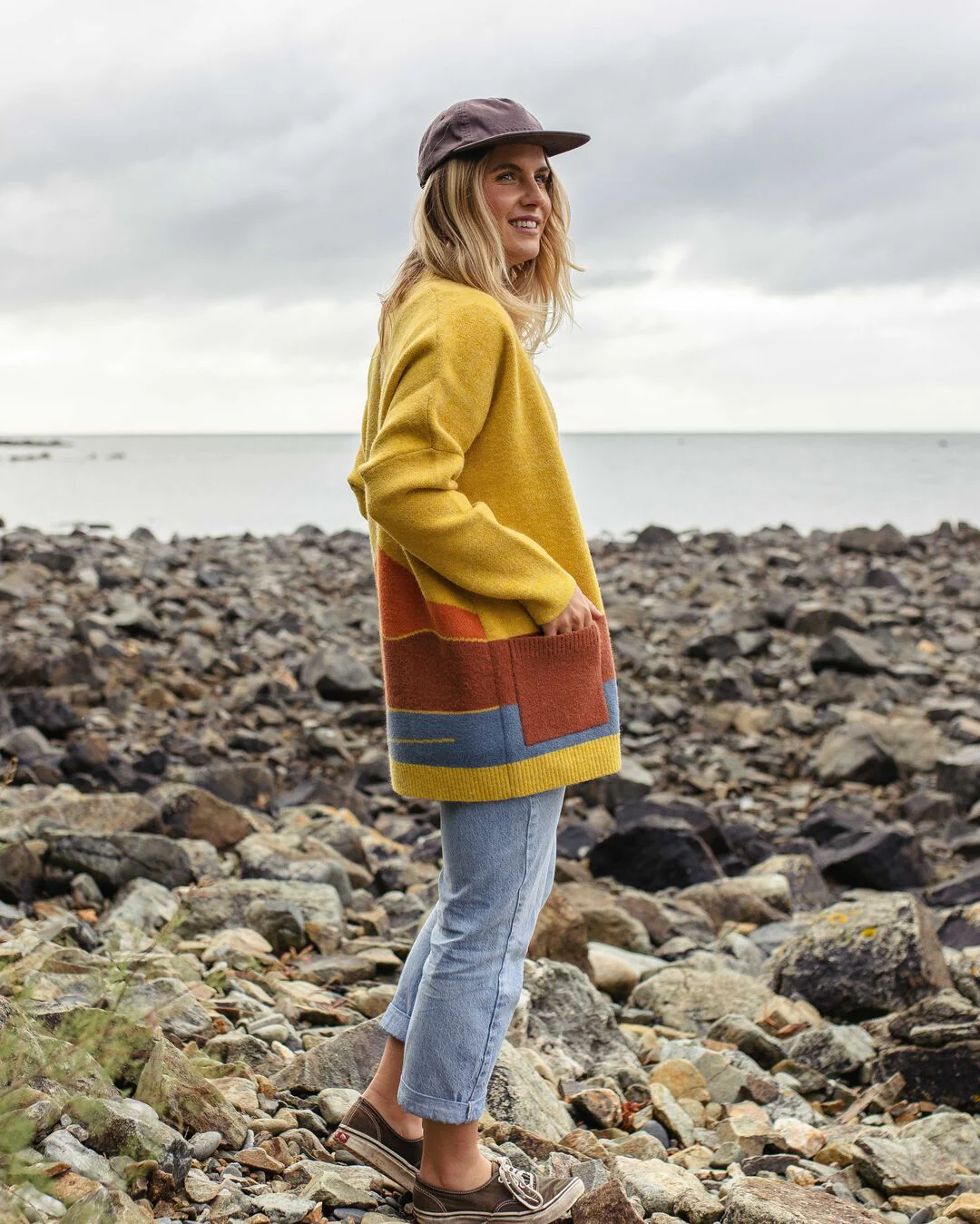 Vista Knitted Cardigan - Amber Gold - Image 7