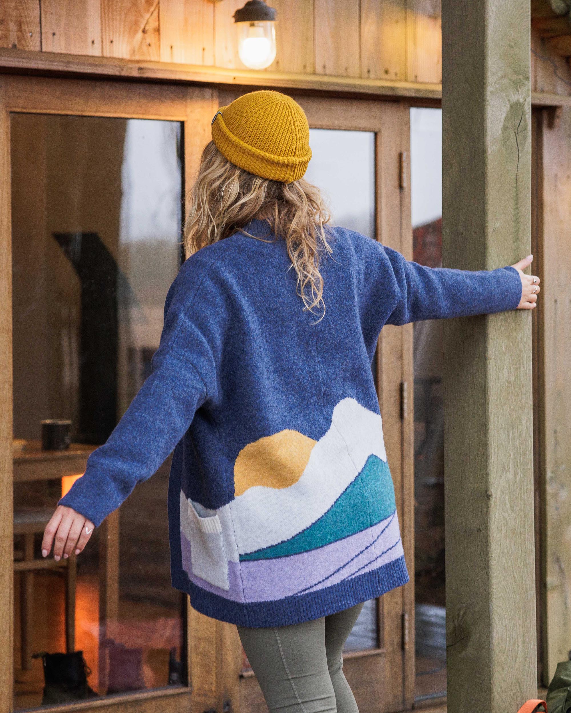 Vista Knitted Cardigan - Dark Denim - Image 4