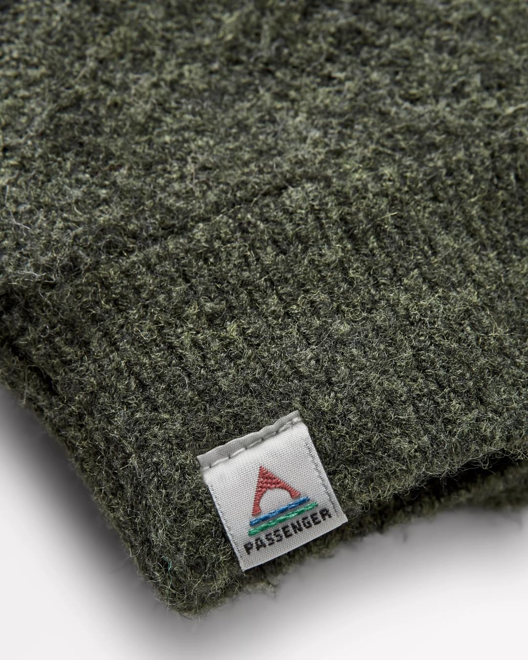 Wave Fleece Lined Mittens - Khaki - Image 3
