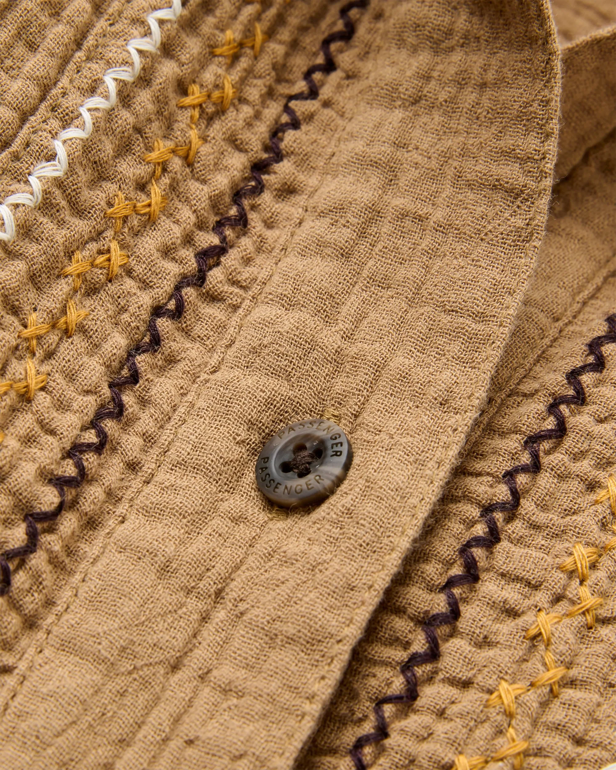 Waveney Short Sleeve Shirt - Caramel Brown - Image 9