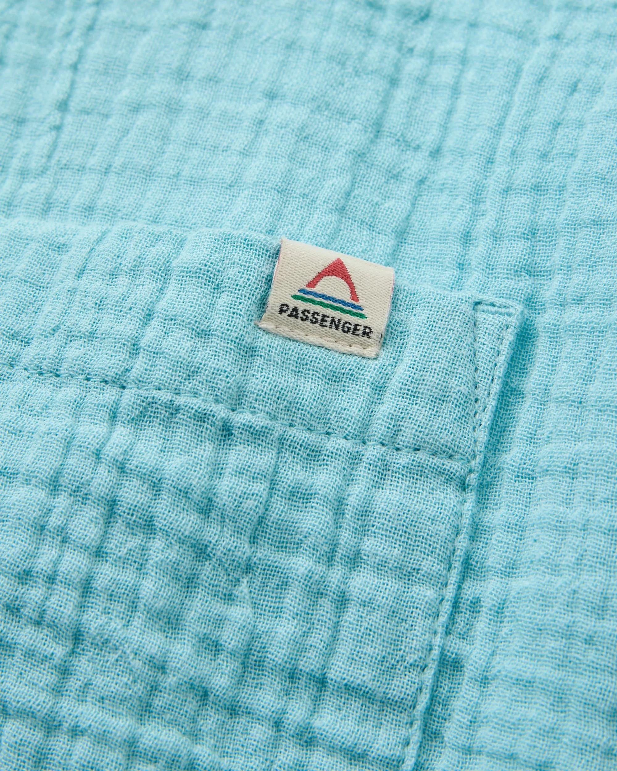 Waveney Short Sleeve Shirt - Retro Blue - Image 6