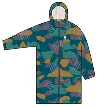 Waves Sherpa Lined Changing Robe - Deep Blue Camo Pattern - Image 7