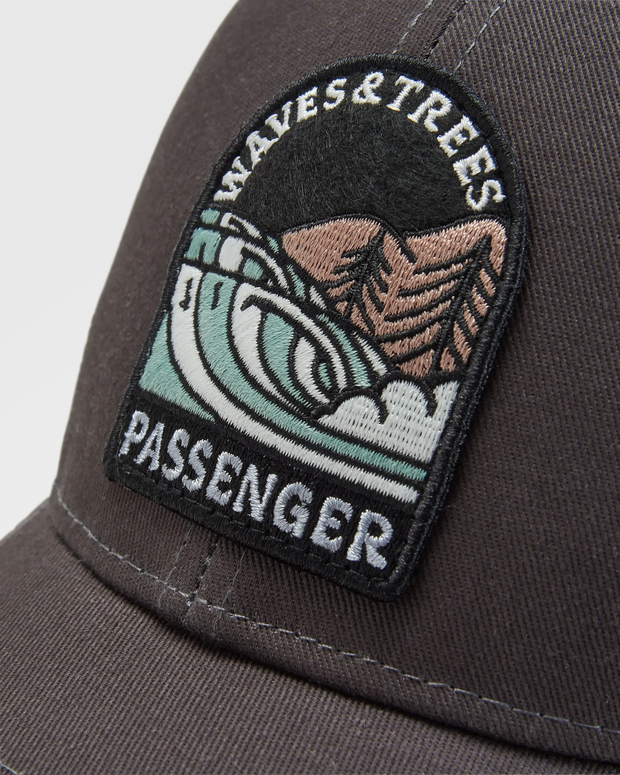 Waves & Trees Organic Cotton Trucker Cap - Charcoal - Image 3