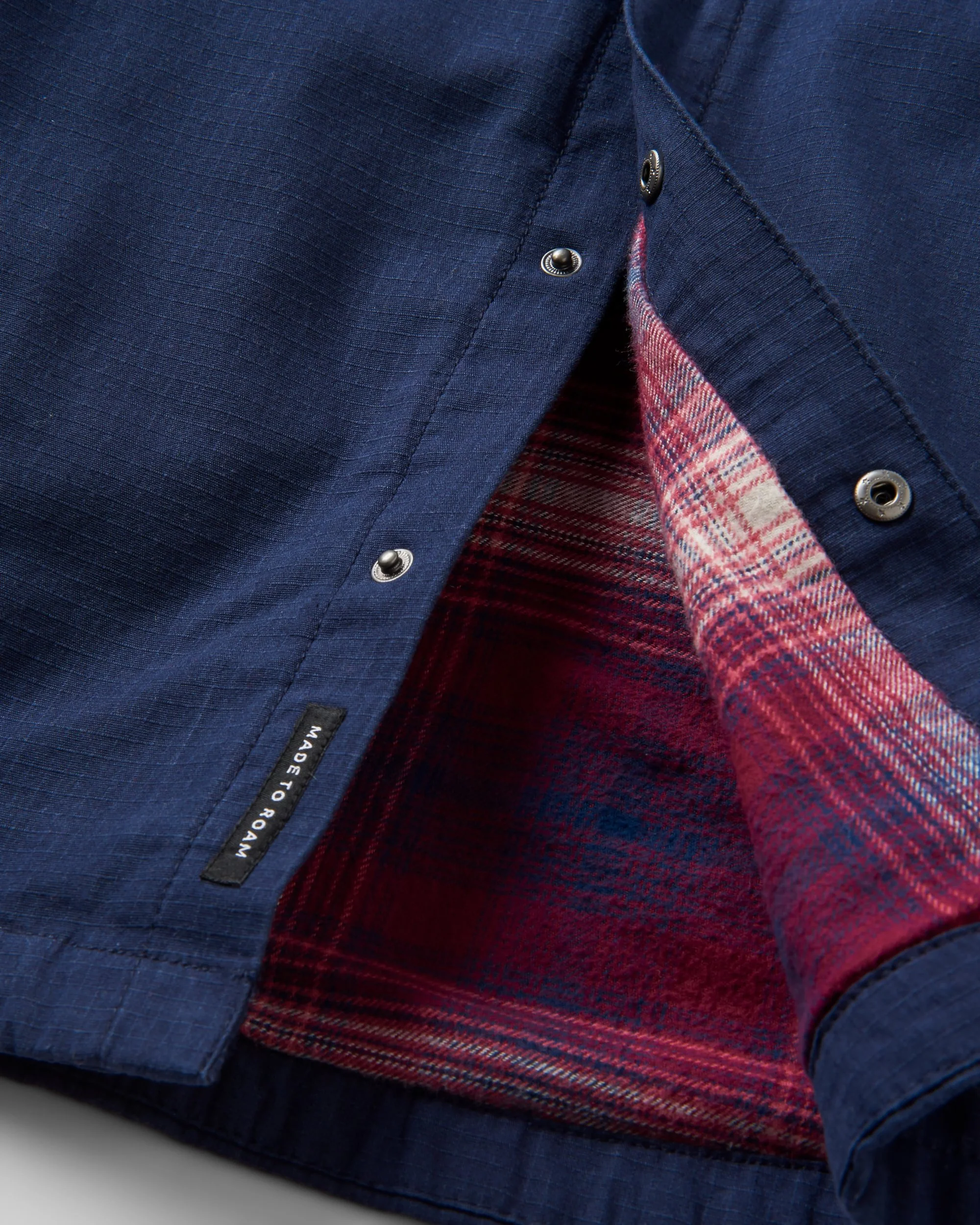 Way Flannel Lined Shirt - Rich Navy - Image 4