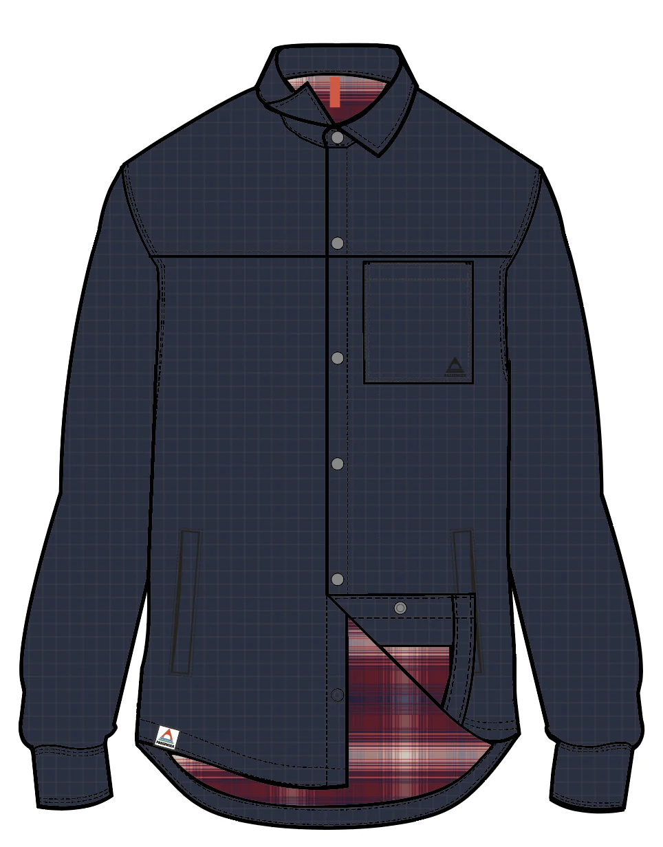 Way Flannel Lined Shirt - Rich Navy - Image 9