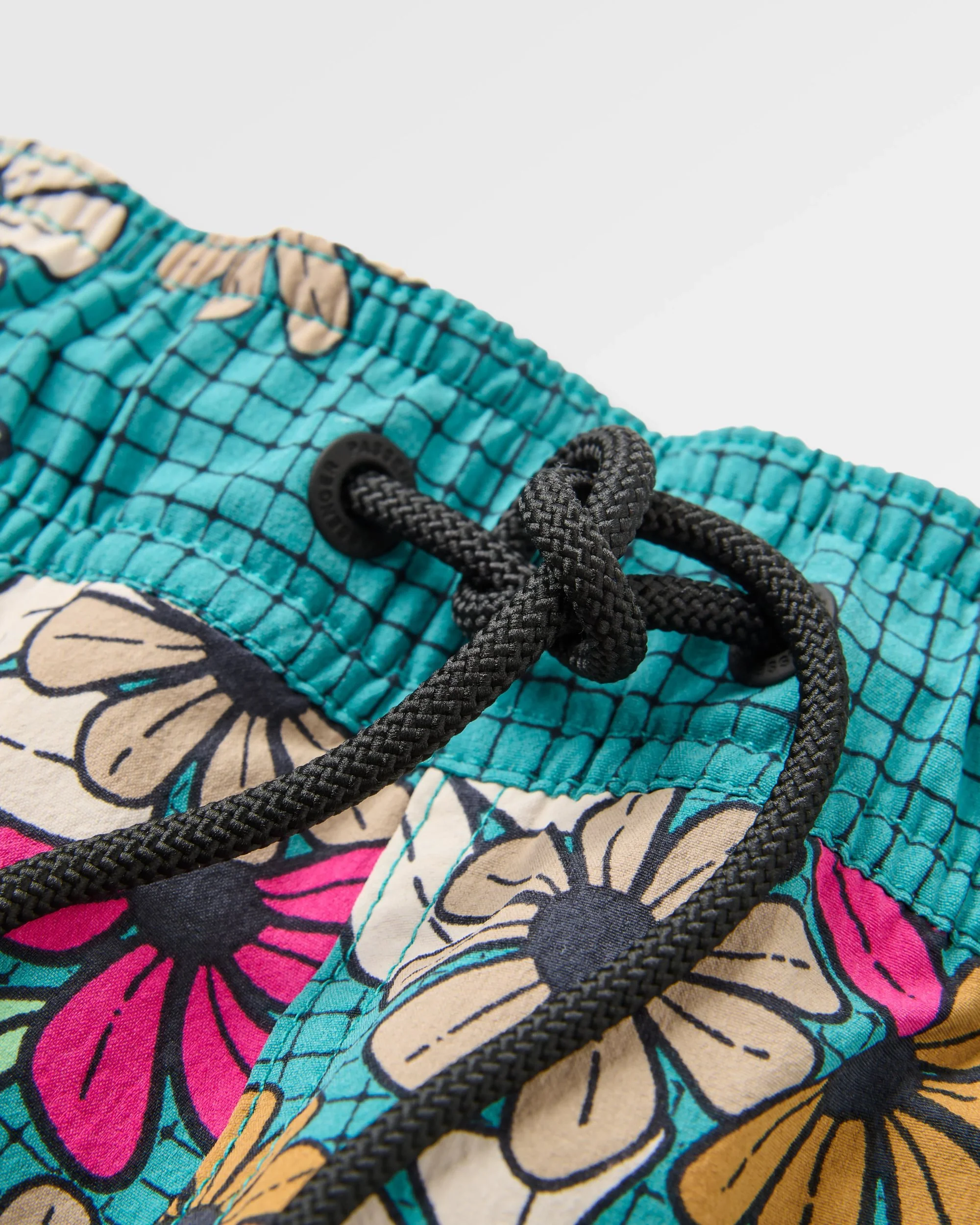 Way Out Netplus® All Purpose Short - Floral Grid Ocean Teal - Image 4