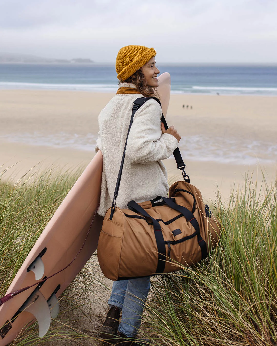 Weekender 58L Polyester Duffle Bag - Golden Brown - Image 4