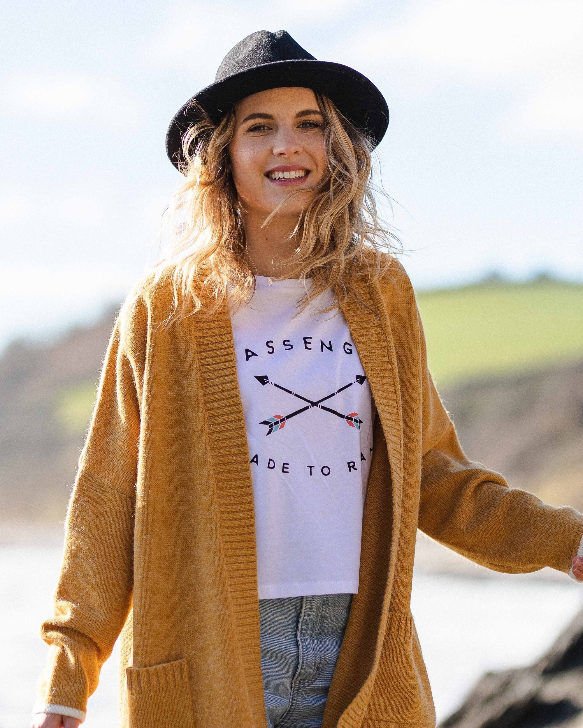West Coast Knitted Cardigan - Sunset Yellow Marl - Image 5