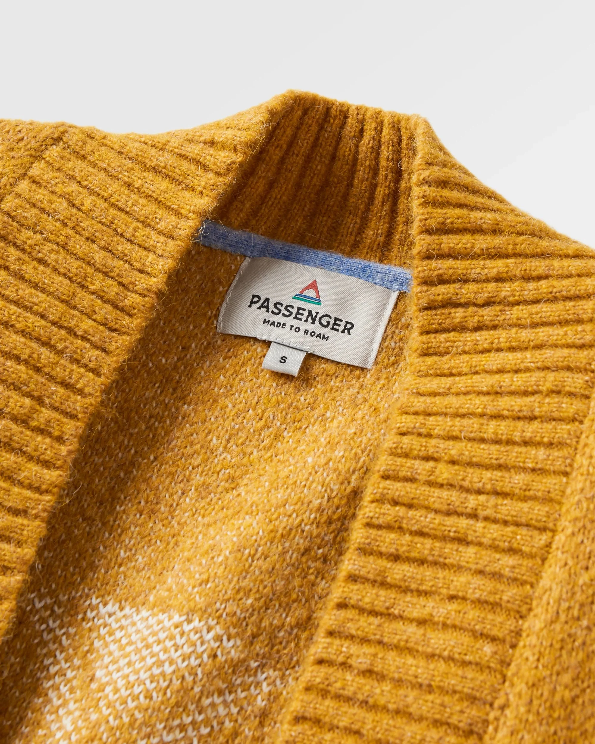 West Coast Knitted Cardigan - Sunset Yellow Marl - Image 6