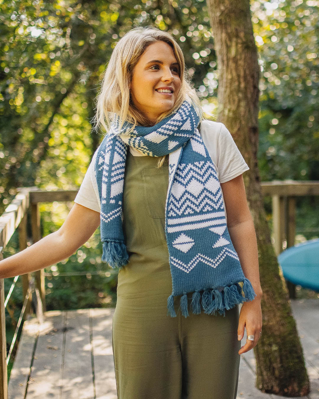 West Coast Acrylic Scarf - Blue Steel - Image 6