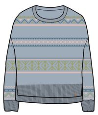 Whimsical Knitted Jumper - Homespun Stripe Blue Fog - Image 11