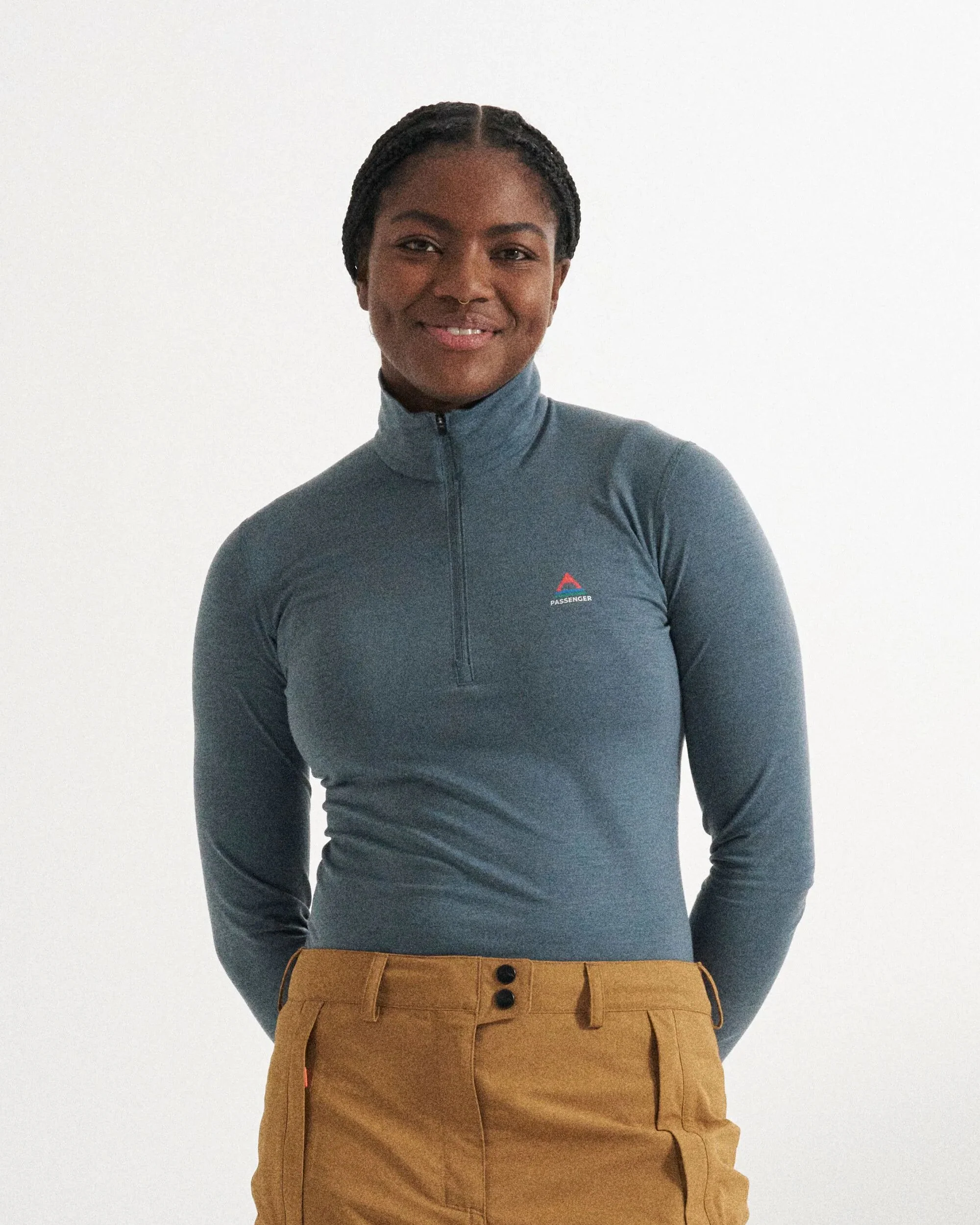 Women's Merino Blend Base Layer Top - Storm Grey - Image 5