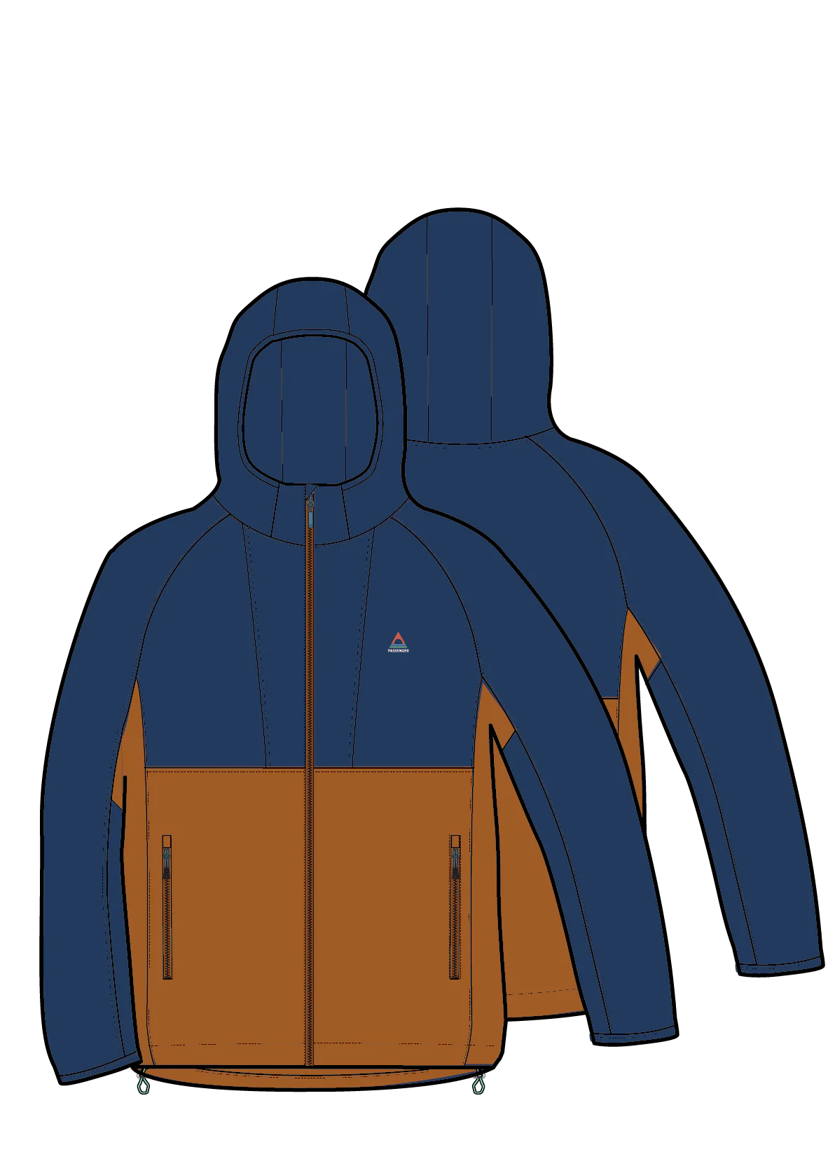 Trailscape Women's Lightweight Softshell Jacket - Blue Navy/Retro Orange - Image 7