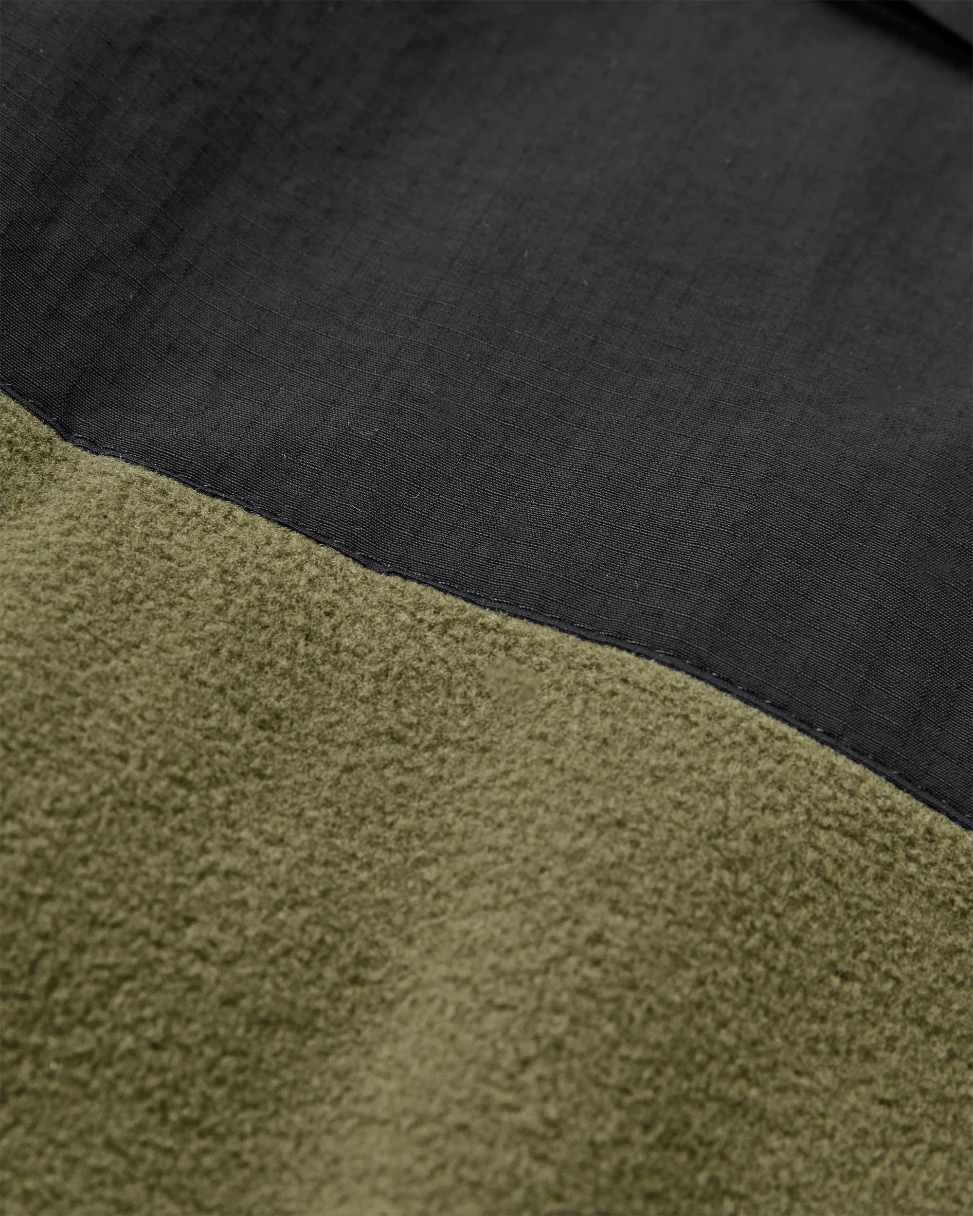 Woodland Hooded Polartec® Fleece - Black/Khaki - Image 6