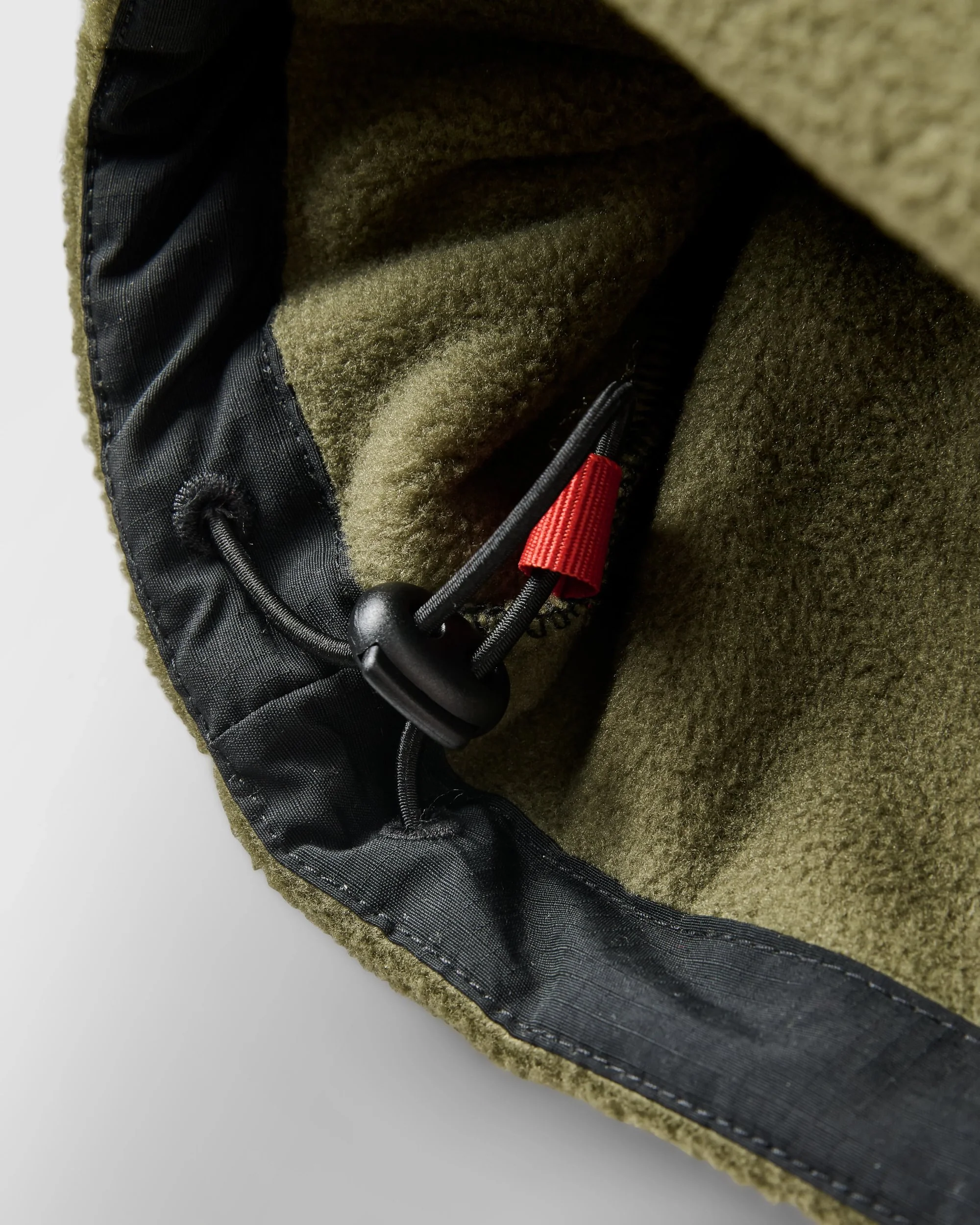 Woodland Hooded Polartec® Fleece - Black/Khaki - Image 8