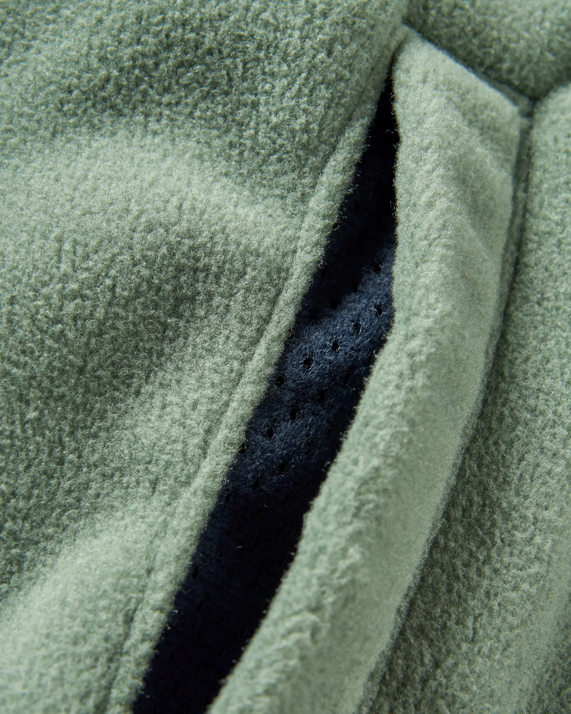 Woodland Hooded 1/2 Zip Polar Fleece - Black/ Dark Forest - Image 4