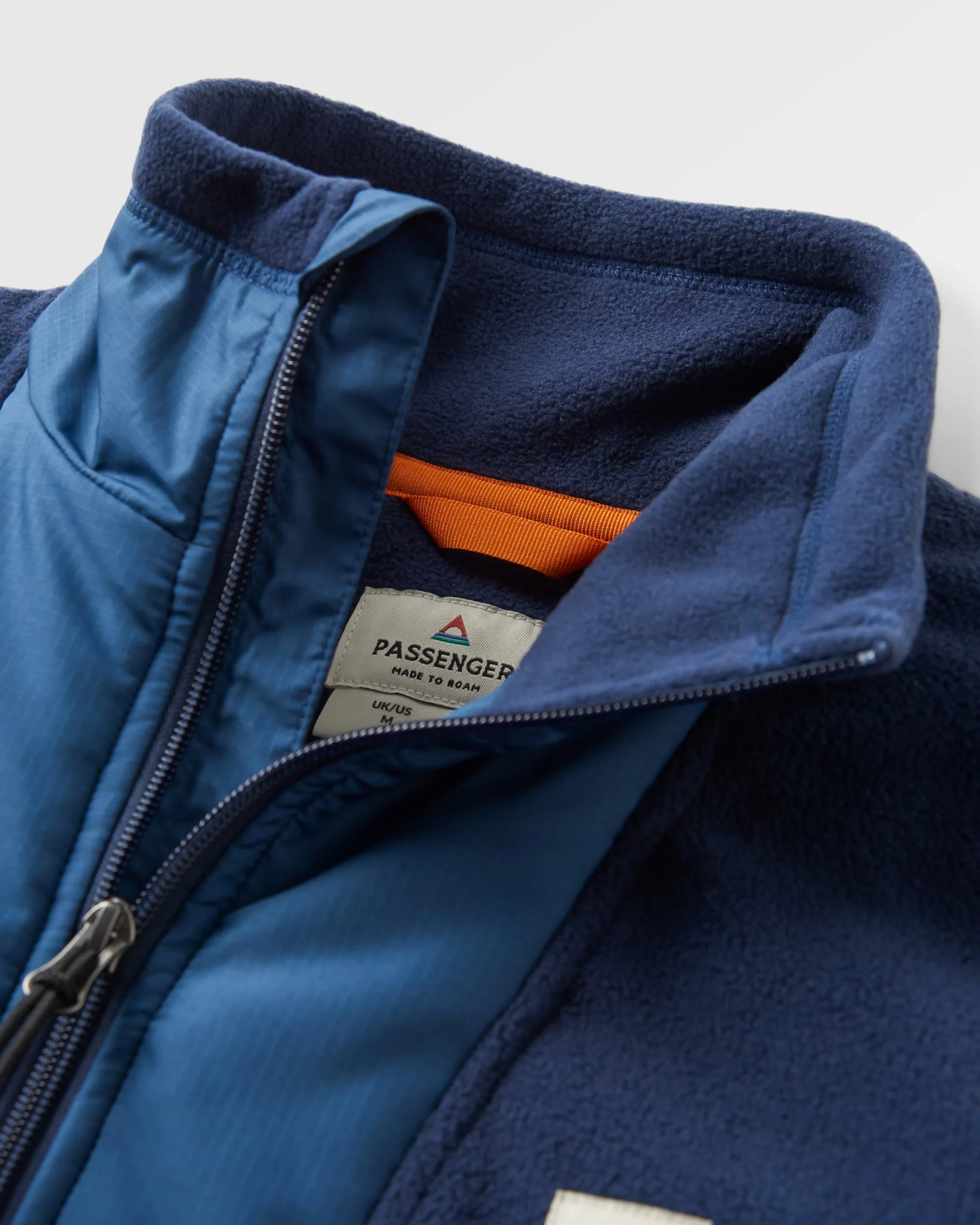Woodland Hoodless Polar Fleece - Rich Navy/Sunset Orange - Image 6