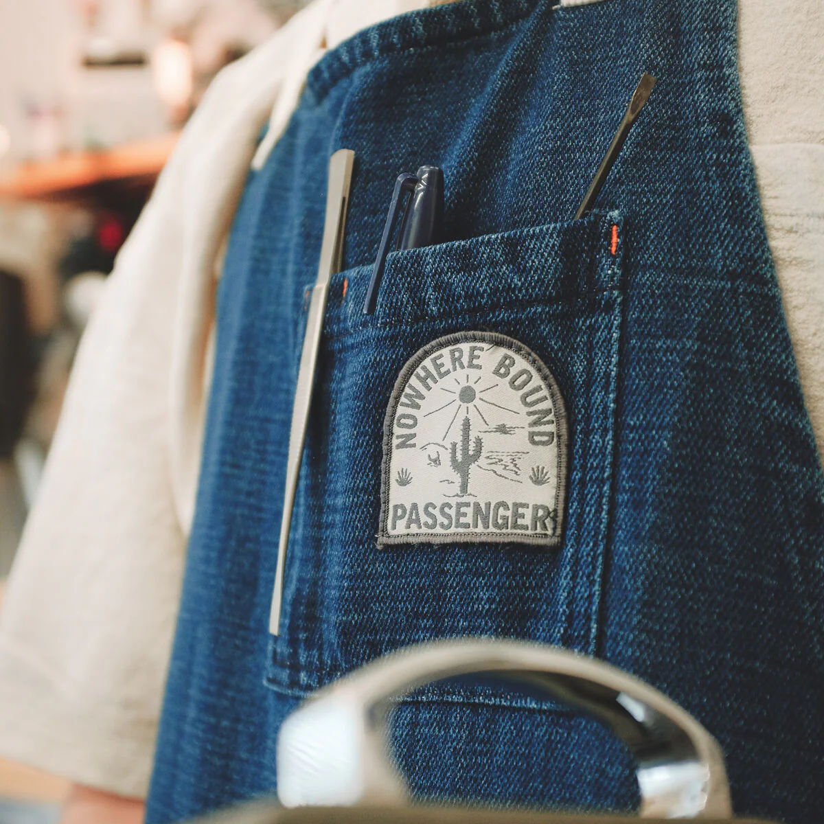 Yard Organic Cotton Denim Apron - Dark Denim - Image 7