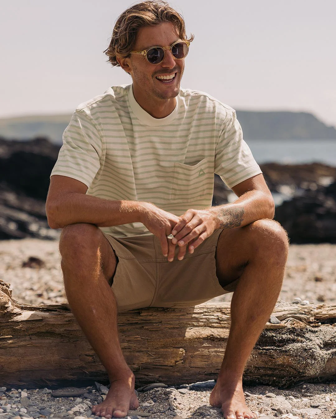 Zen Relaxed Fit T-Shirt - Apple Green Stripe - Image 3