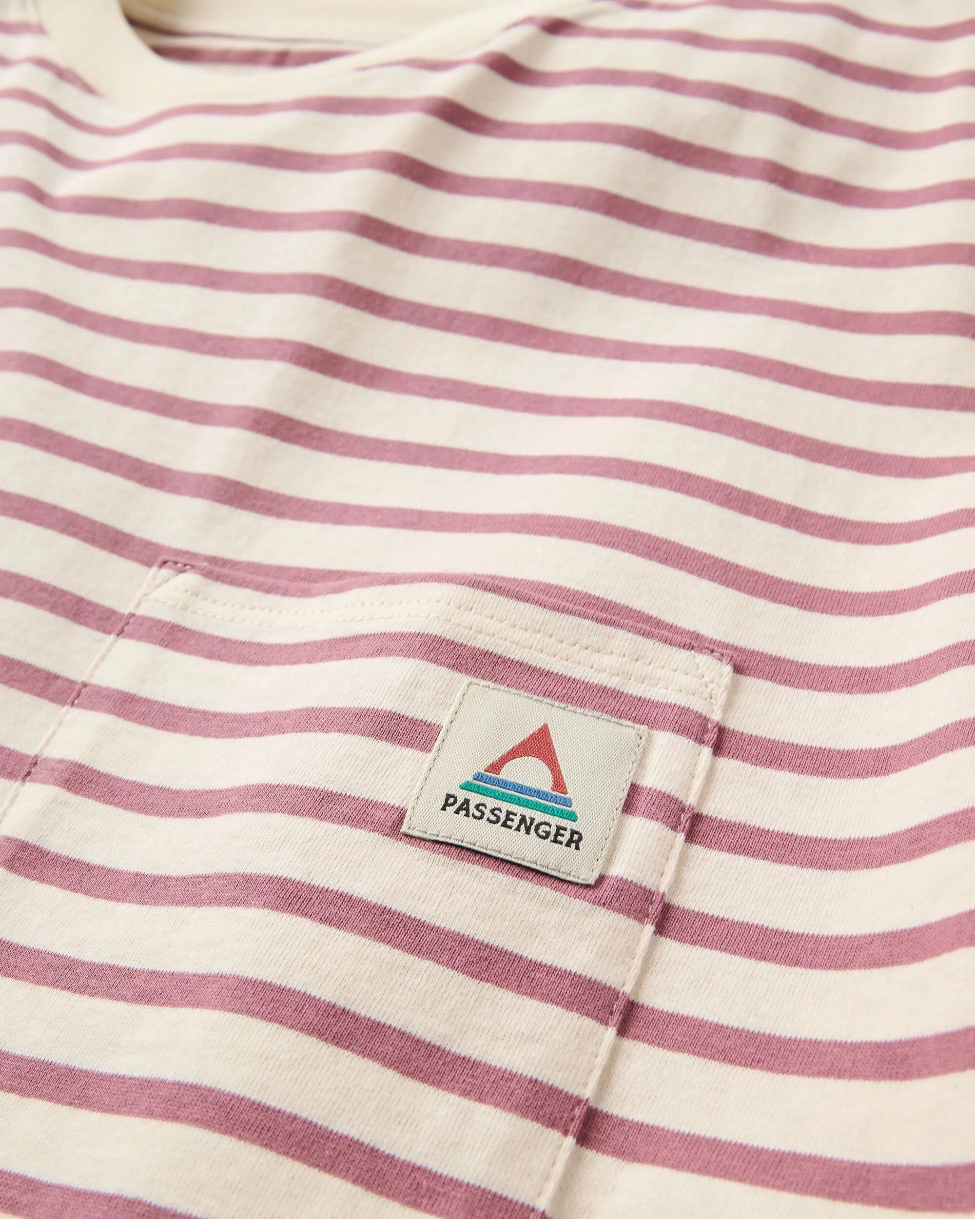 Zen Relaxed Fit T-Shirt - Mauve Dusk Stripe - Image 2