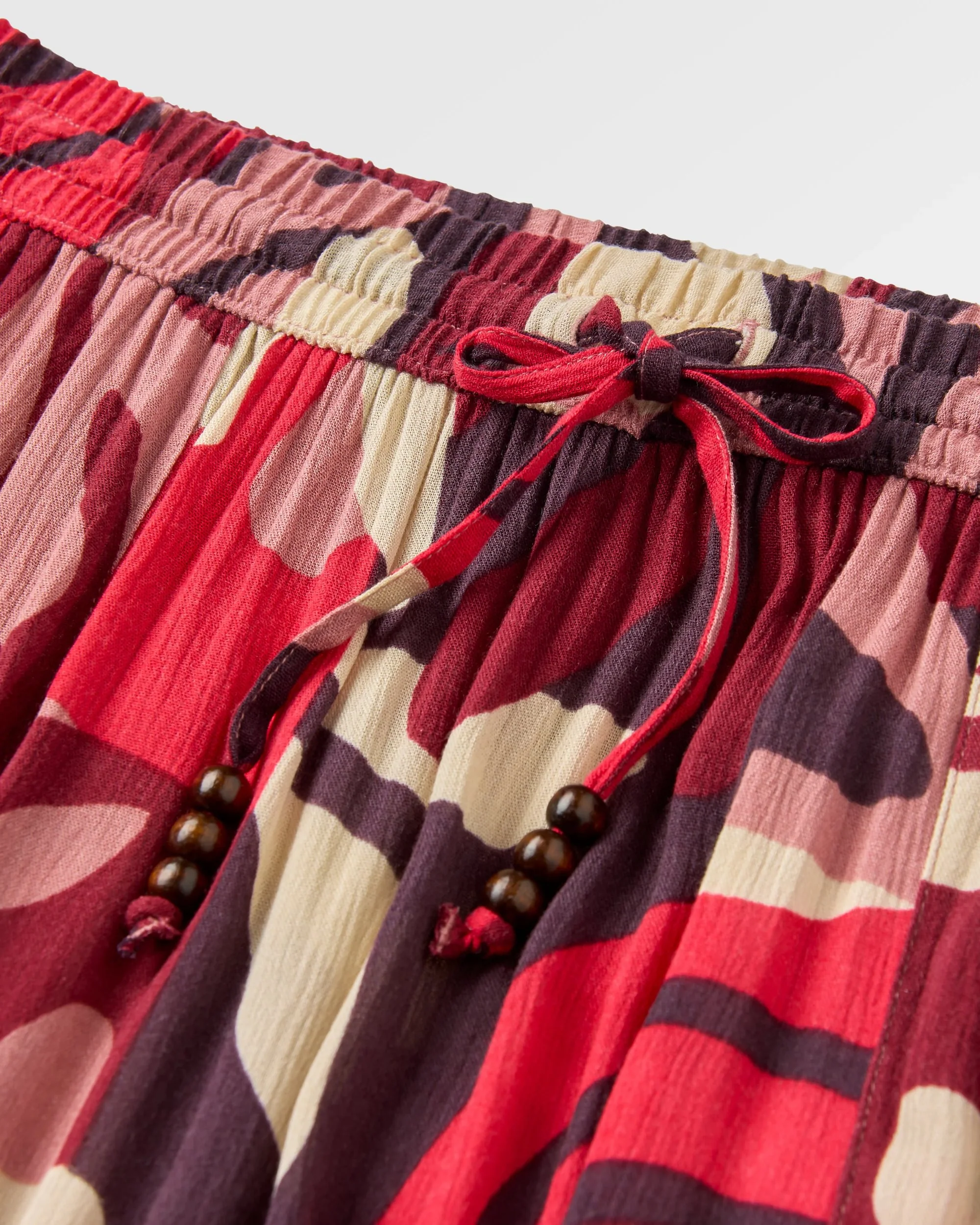 Zephyr Woven Maxi Skirt - Mountain Foliage Cranberry - Image 2